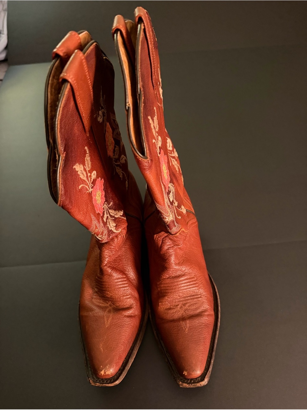 J.B. Dillon Women’s Western Embroidered Boots in Rust size 7-1/2